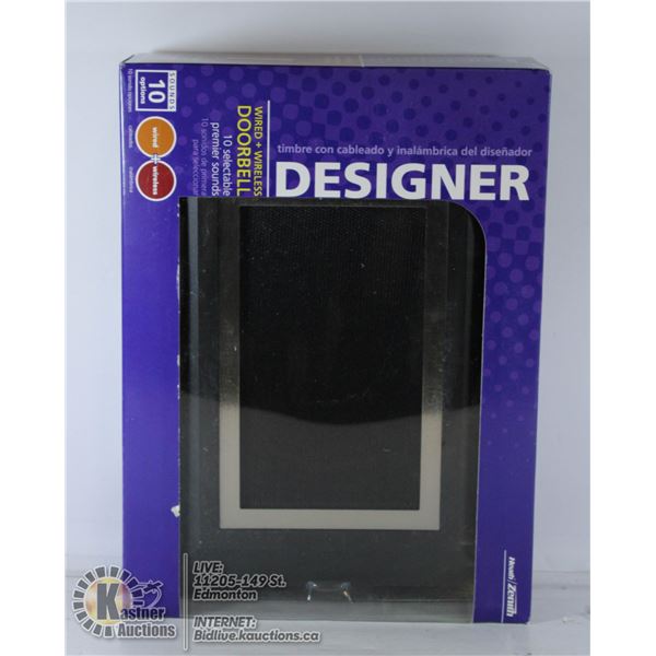 BLACK & STAINLESS STEEL BATTERY POWERED DOOR