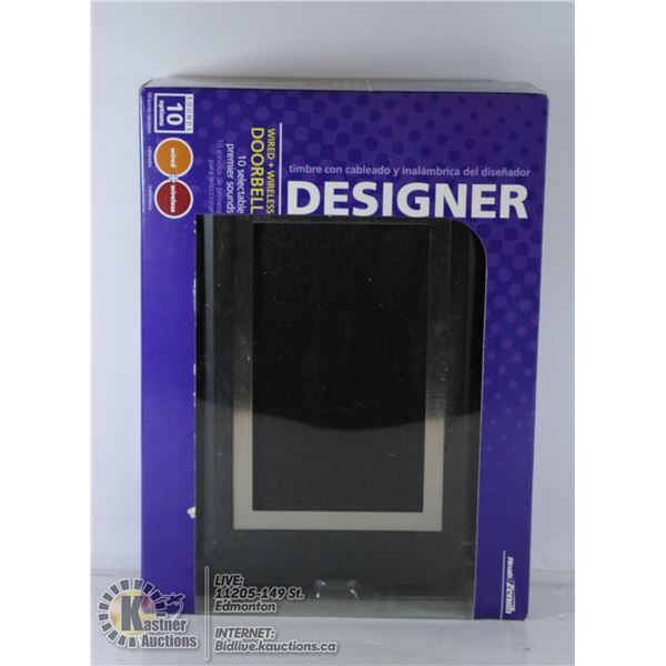 BLACK & STAINLESS STEEL BATTERY POWERED DOOR