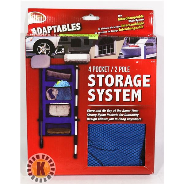 NEW 4 POCKET STORAGE SYSTEM FOR CAR WASHING TOOLS