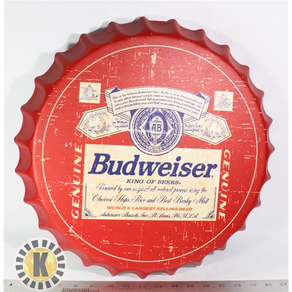 NEW 16" DIAMETER BOTTLE CAP SHAPE METAL WALL ART