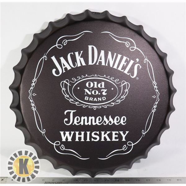 NEW 16" DIAMETER BOTTLE CAP SHAPE METAL WALL ART