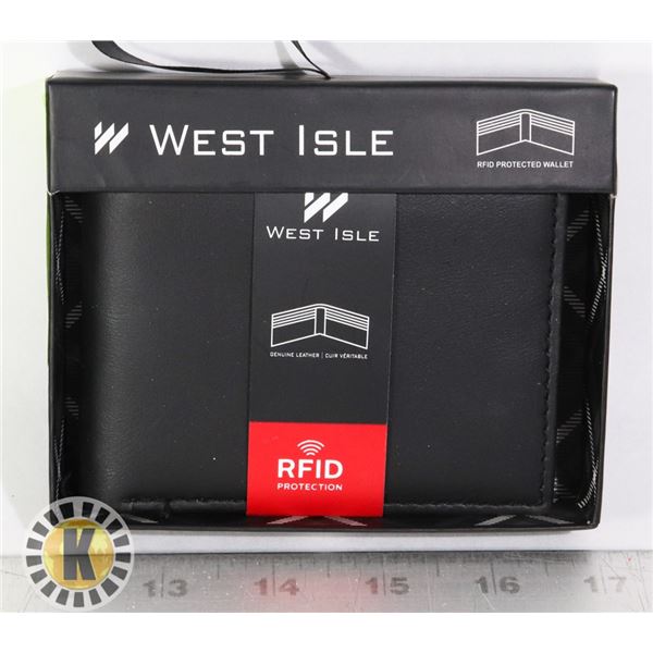 NEW MEN'S LEATHER WALLET BUILT IN RFID