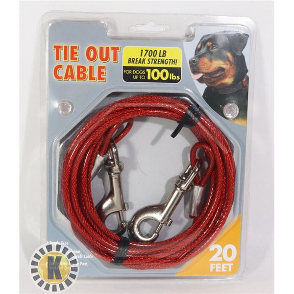 NEW TIE OUT CABLE. 20FEET