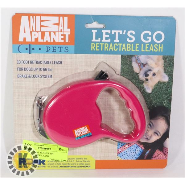 NEW ANIMAL PLANET 10' RETRACTABLE LEASH