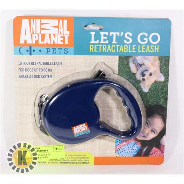 NEW ANIMAL PLANET 10' RETRACTABLE LEASH