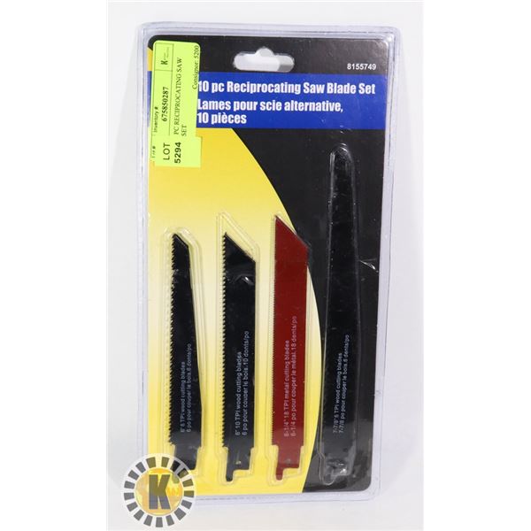 NEW 10 PC RECIPROCATING SAW BLADE SET