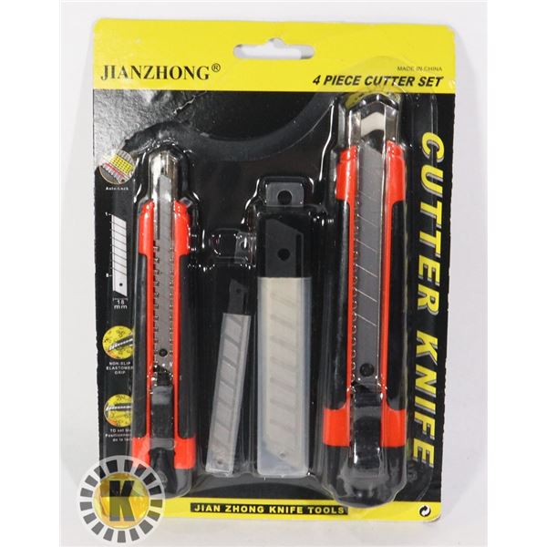NEW 4 PIECE UTILITY KNIFE SET