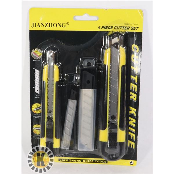 NEW 4 PIECE UTILITY KNIFE SET