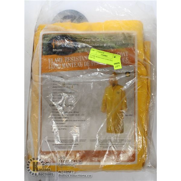 FLAME RESISTANT LONG RAIN COAT SIZE XL