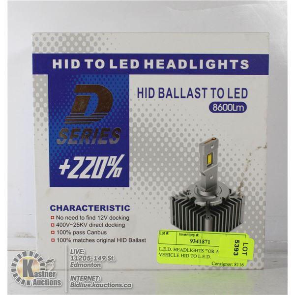 L.E.D. HEADLIGHTS FOR ANY VEHICLE HID TO L.E.D.