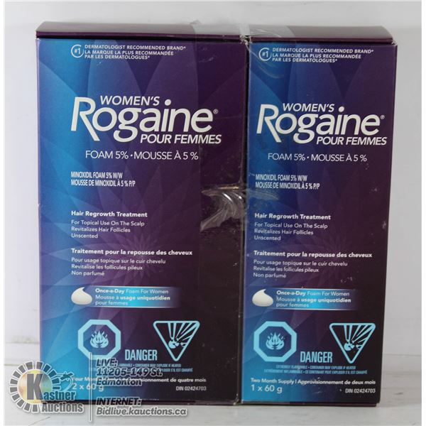 WOMANS ROGAINE HAIR REGROWTH TREATMENT 3X60G