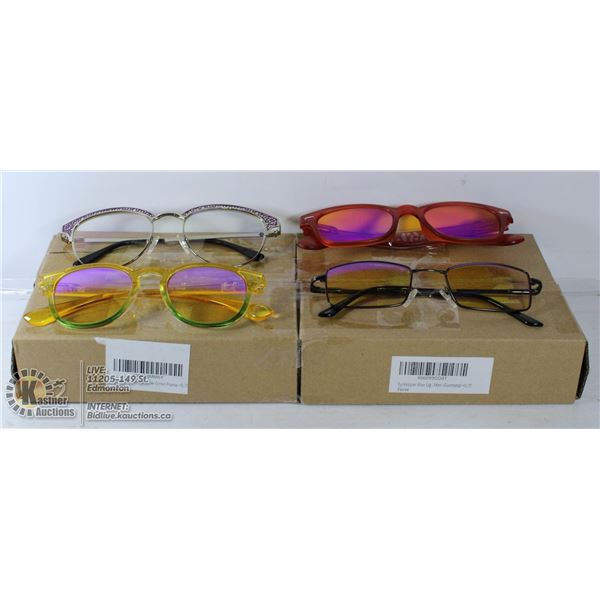 LOT OF 3 TRANSITIONAL READING GLASSES. +0.75