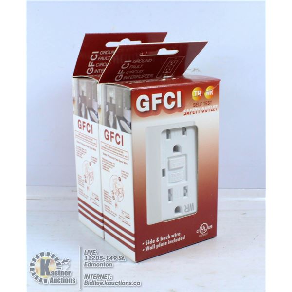 LOT OF 2 GFCI OUTLETS.