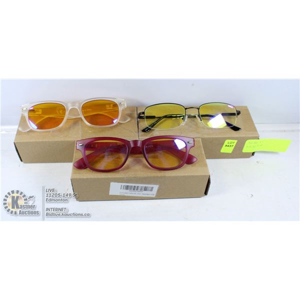 LOT OF 3 TRANSITIONAL GLASSES ONE IS +0.5 2 PAIR