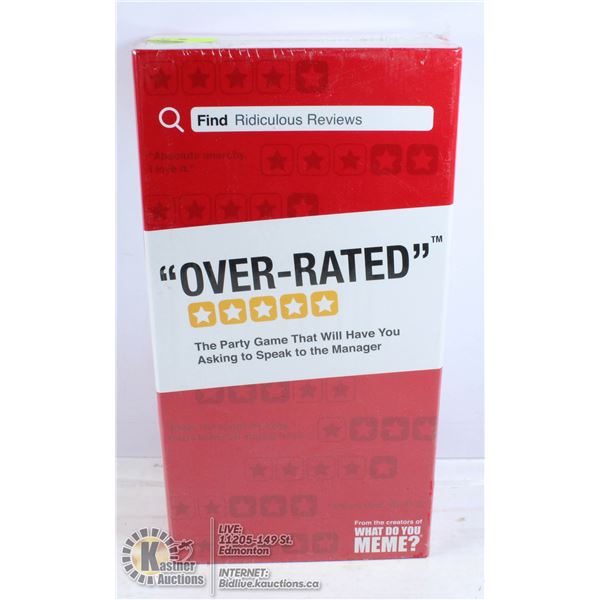 FACTORY SEALED OVER-RATED GAME.