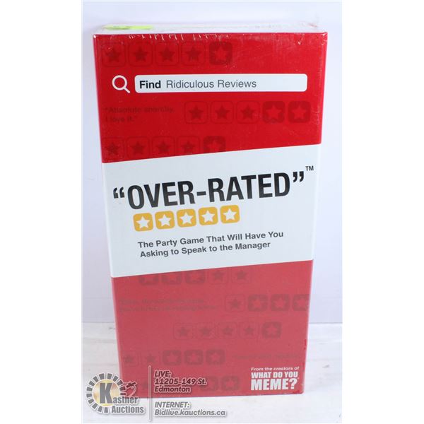 FACTORY SEALED OVER-RATED GAME.