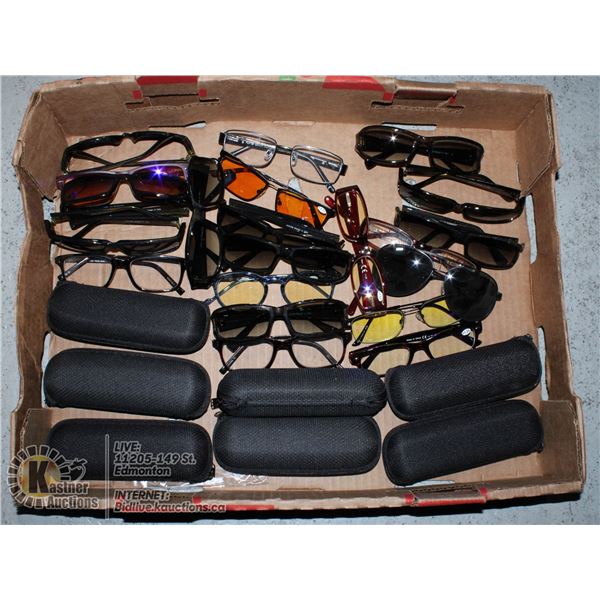 LARGE FLAT OF TRANSITIONAL GLASSES VARYING