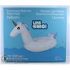 Image 1 : ENORMOUS RIDE ON UNICORN POOL FLOAT.