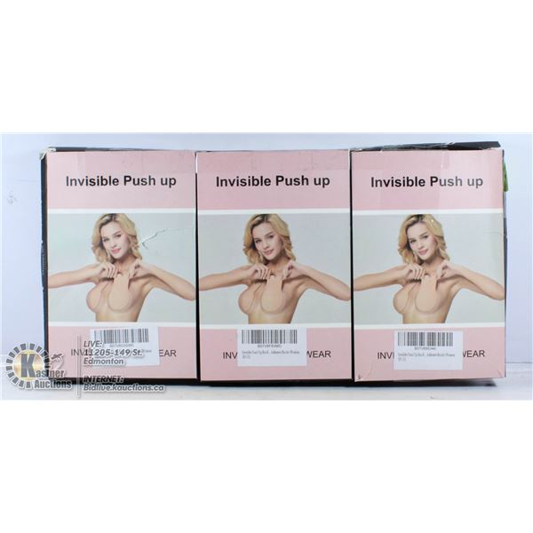 LOT OF 3 INVISIBLE PUSH UP BRA.