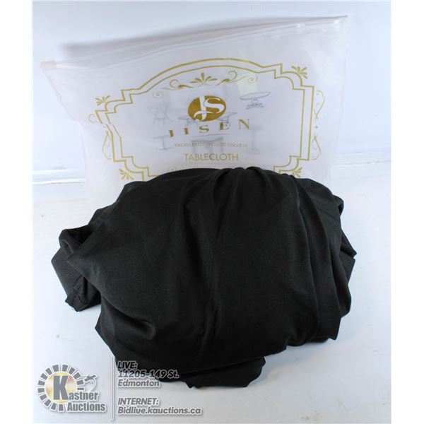 36x43 INCH BLACK TABLECLOTH.