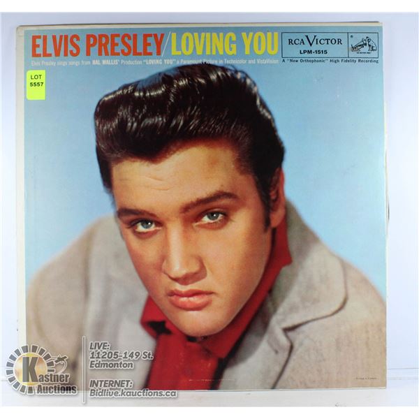 ELVIS PRESLEY LOVING YOU VINYL LP.