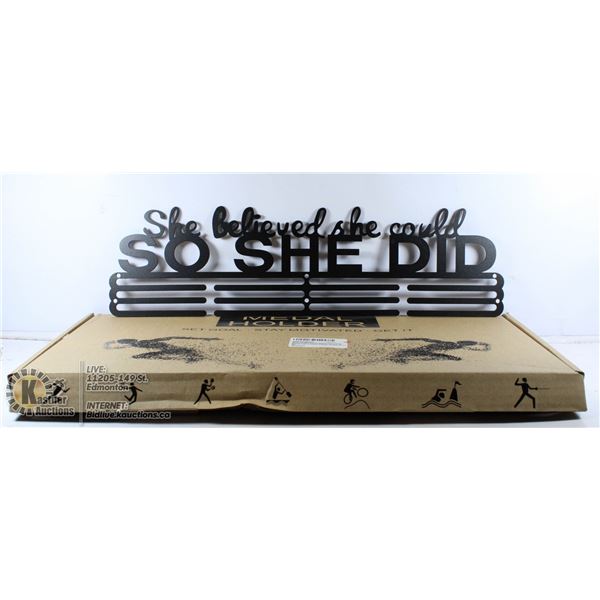 INSPIRATION MEDAL HOLDER WITH INSPIRATIONAL QUOTE