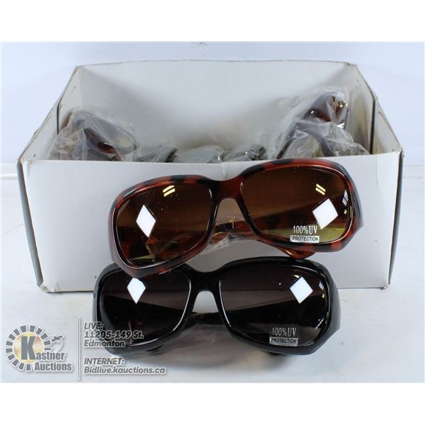 LOT OF DESIGNER STLE SUNGLASSES.