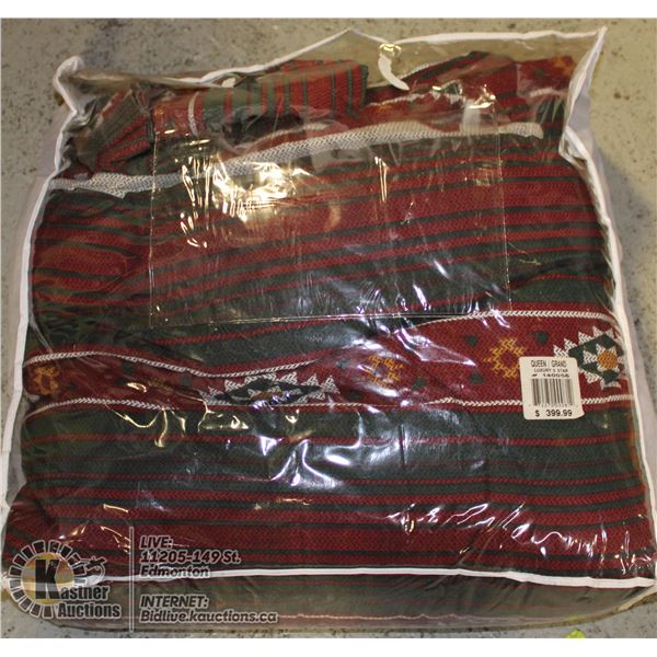 DOWN DOUVET WITH SHAMS. QUEEN SIZE. RETAIL $399.99