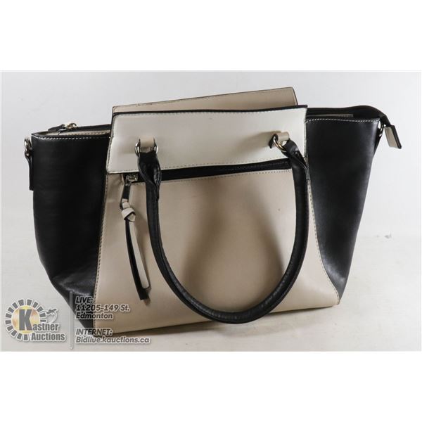 2-TONE BLACK, BROWN WITH WHITE ACCENTS LADIES