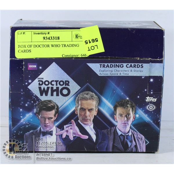 BOX OF DOCTOR WHO TRADING CARDS