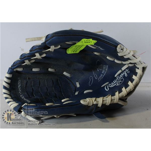 RAWLINGS JOSE REYES AUTOGRAPH MODEL BASEBALL GLOVE