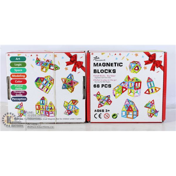 LOT OF  2 MAGNETIC BLOCKS