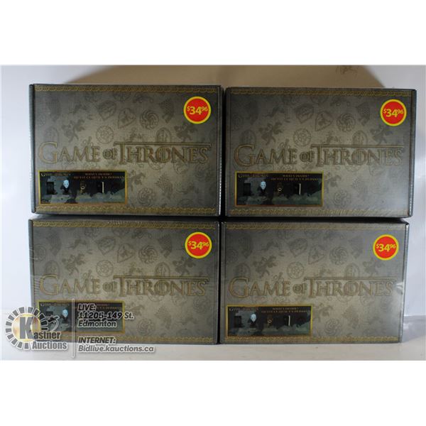 BOX OF 4 GAMES OF THRONES COLLECTORS SETS