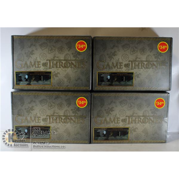 BOX OF 4 GAMES OF THRONES COLLECTORS SETS