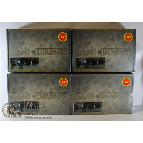 BOX OF 4 GAMES OF THRONES COLLECTORS SETS