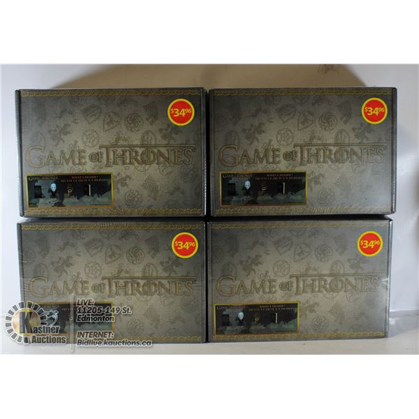BOX OF 4 GAMES OF THRONES COLLECTORS SETS