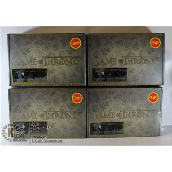 BOX OF 4 GAMES OF THRONES COLLECTORS SETS