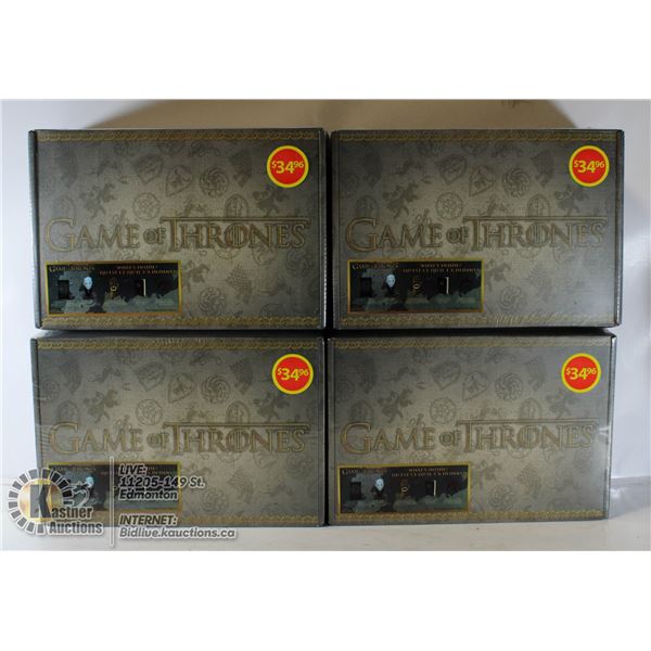 BOX OF 4 GAMES OF THRONES COLLECTORS SETS