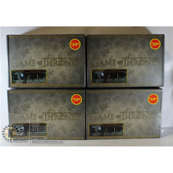 BOX OF 4 GAMES OF THRONES COLLECTORS SETS