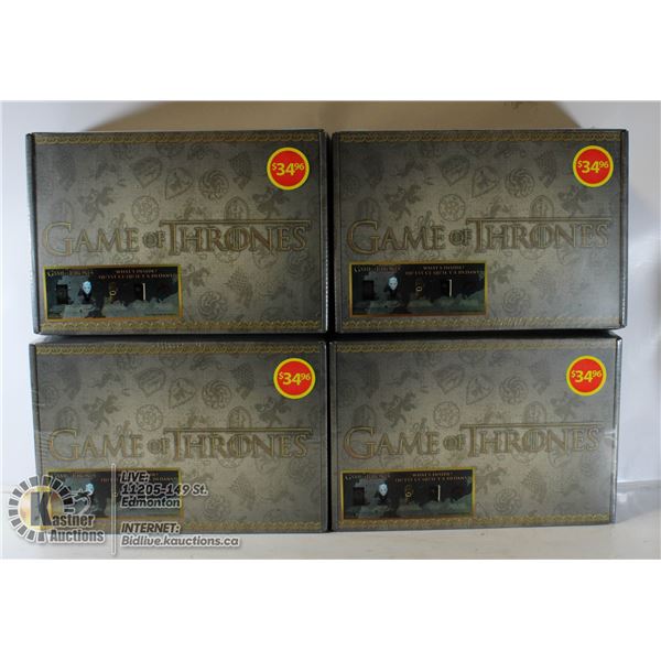 BOX OF 4 GAMES OF THRONES COLLECTORS SETS