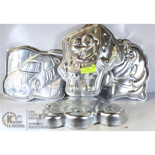 SPONGE BOB & CARS CAR, VW, & HORSE HEAD WILTON CAK