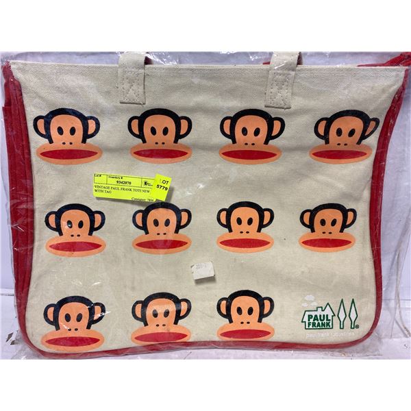 VINTAGE PAUL FRANK TOTE NEW WITH TAG