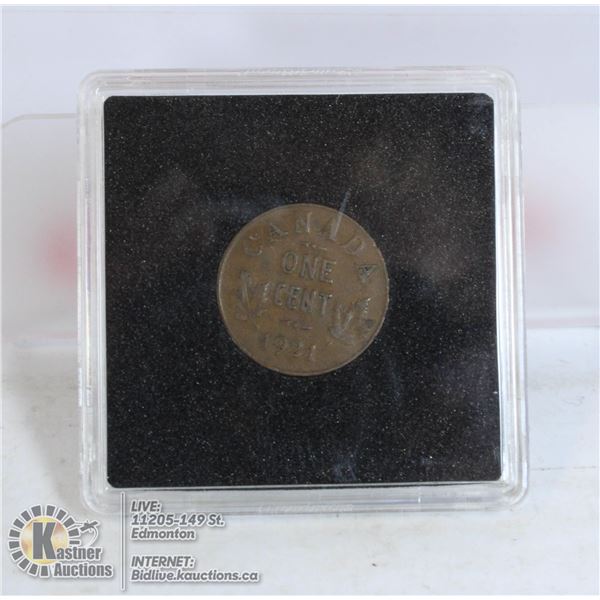 1921 SEMI KEY DATE CANADA SMALL CENT