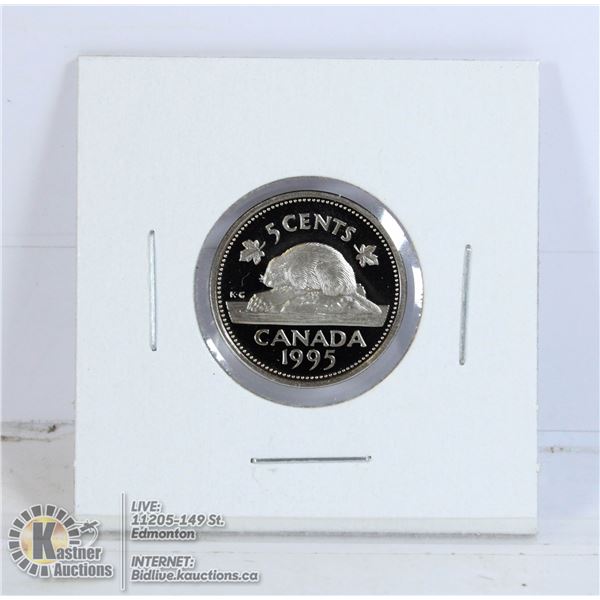 1995 PROOF CANADA 5 CENT COIN