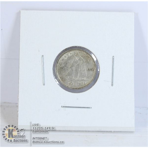 WW2 ISSUE 1942 CANADA SILVER 10 CENT
