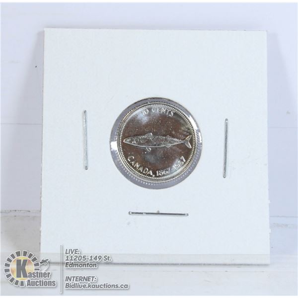 UNCIRCULATED 1967 CENTENNIAL SILVER 10 CENT