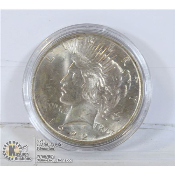 1922 HIGHER GRADE USA SILVER PEACE DOLLAR