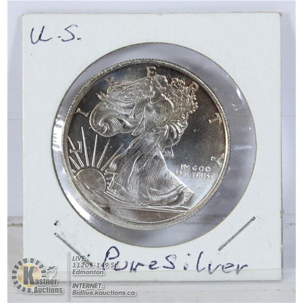 1/2 OZ .999 PURE SILVER WALKING LIBERTY ROUND