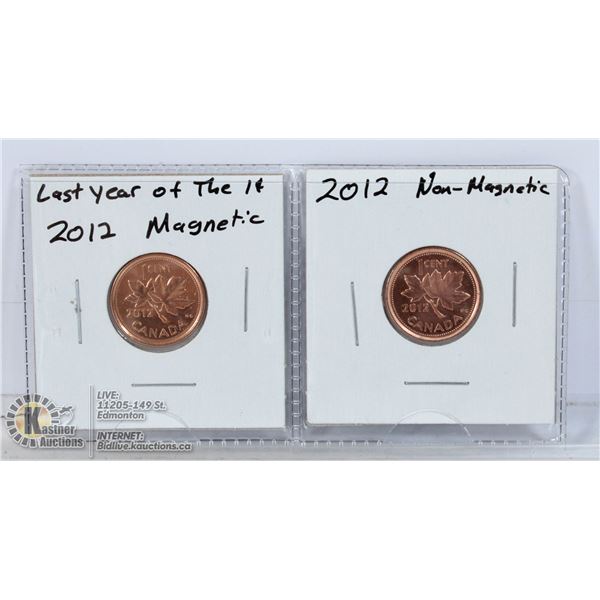 2012 LAST YEAR OF THE PENNY 2-TYPES