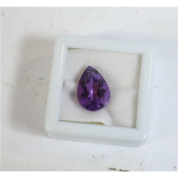 #124-PURPLE AMETHYST GEMSTONE PEAR SHAPE 5.0CT